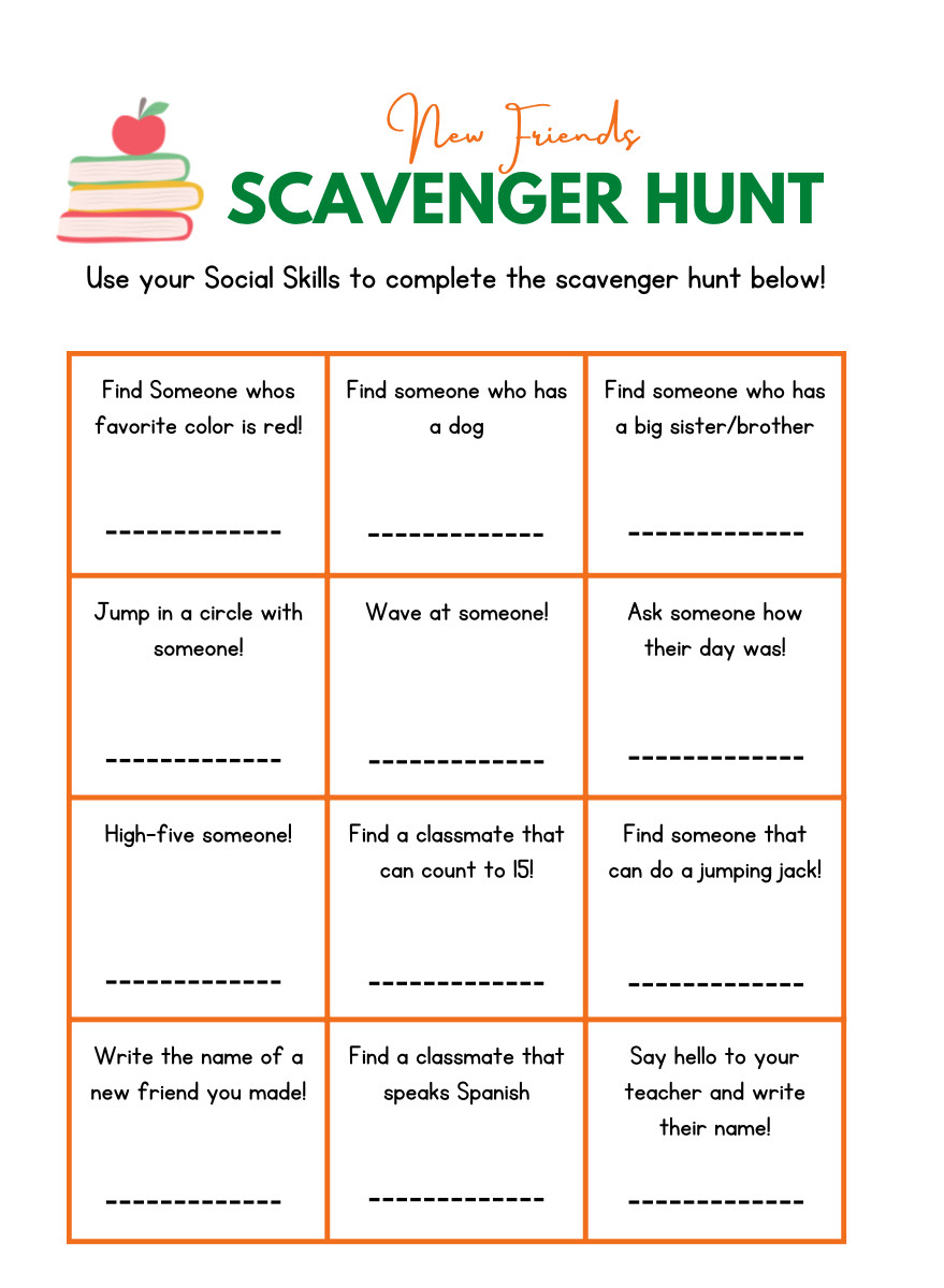 Sample social skills worksheet