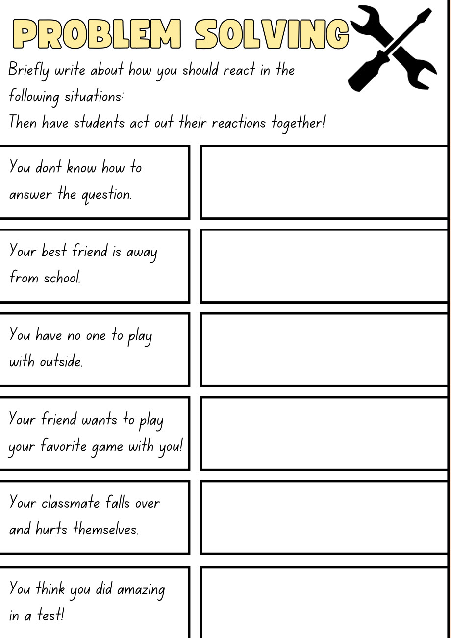 Sample activity worksheet